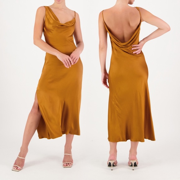 Leave Her Wilder Ricky Gown | Khaki | US 4 - Picture 3 of 10